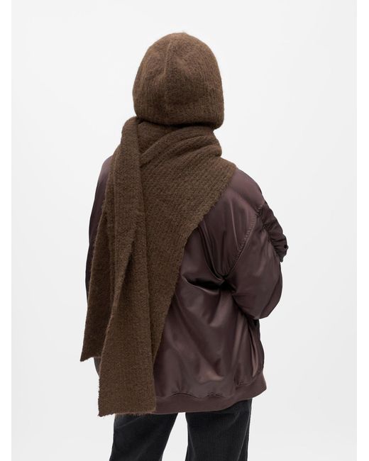 Object Brown Balaclava Mit Schal