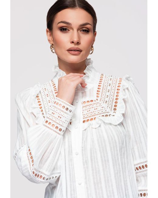 Ombre White Bluse