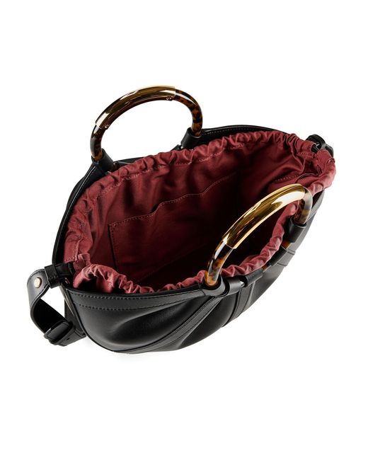 Coccinelle Black Shopper Shell, Leder