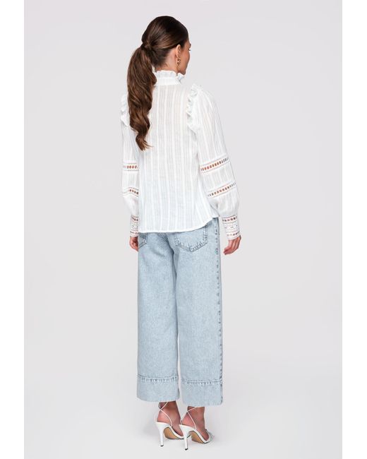 Ombre White Bluse