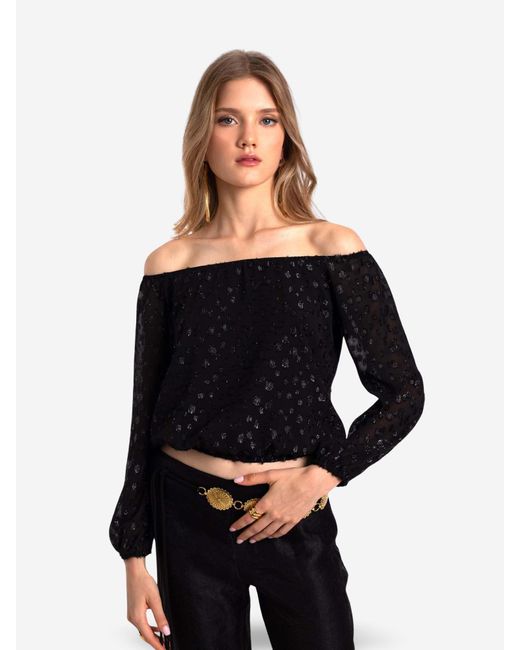 The-Are Black Bluse