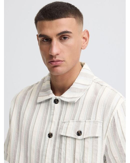 Solid Kurzarmhemd Sdumber in White für Herren