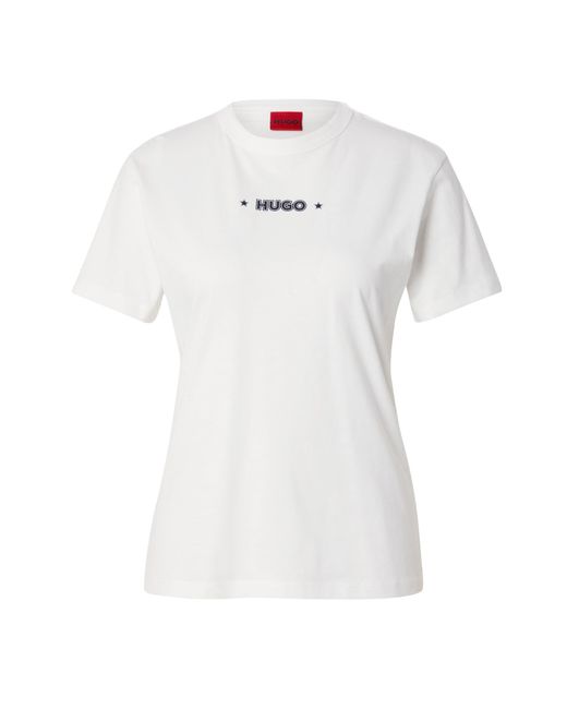 HUGO White T-shirt 'damacia 1'