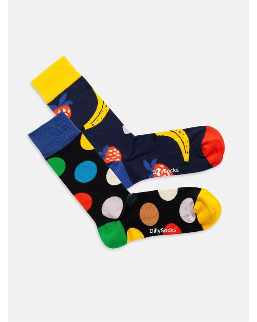DillySocks Blue Socken Fruit Confetti