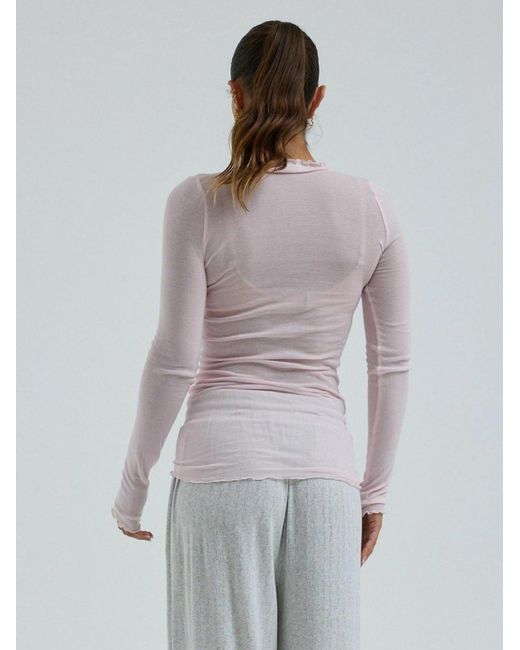 Seamless Basic Gray Top Cotton