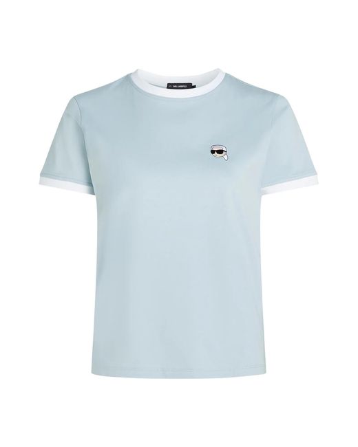 Karl Lagerfeld Blue T-Shirt Ikon