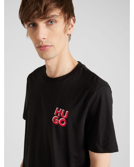 HUGO T-shirt 'dimoniti' in Black für Herren