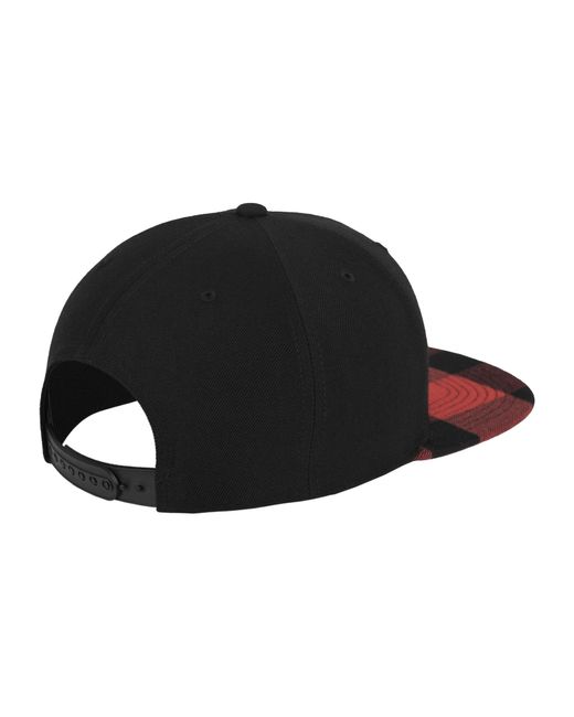 Flexfit Black Cap Checked Flanell Peak