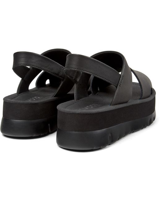 Camper Black Sandale 'Oruga Up'