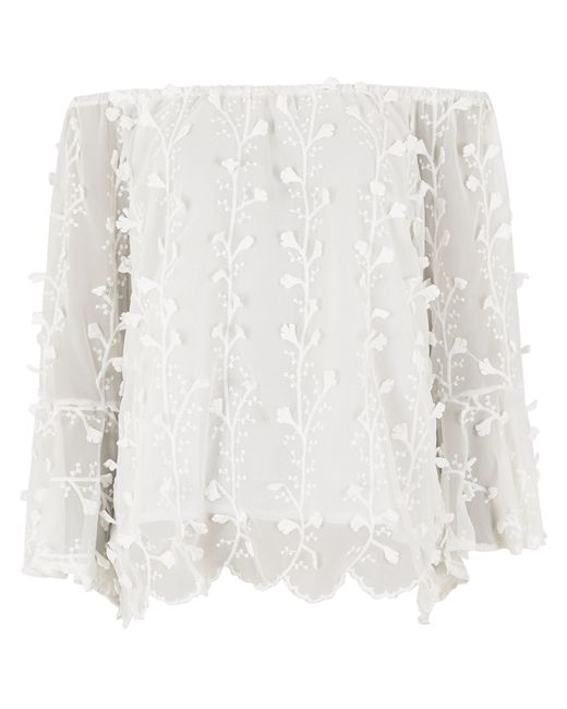 Apricot White Bluse