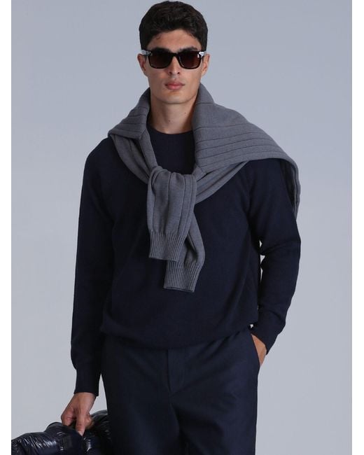 Lufian Pullover Moon in Blue für Herren