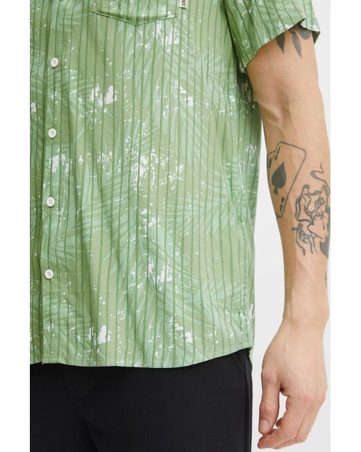 11 Project Hemd 'barba' in Green für Herren