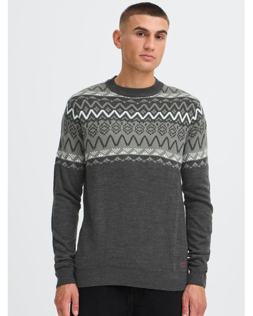Solid Strickpullover Sdellis in Gray für Herren