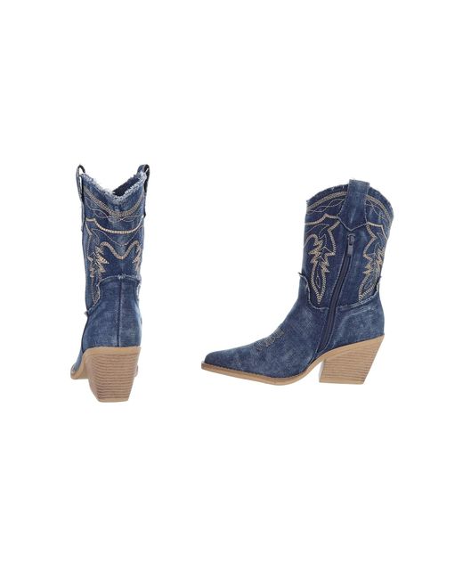 Ital-Design Blue Cowboystiefel