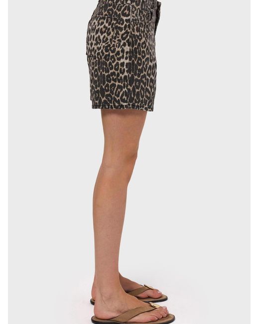 its basic Multicolor Its Basic Jeans Leopard Mom Short