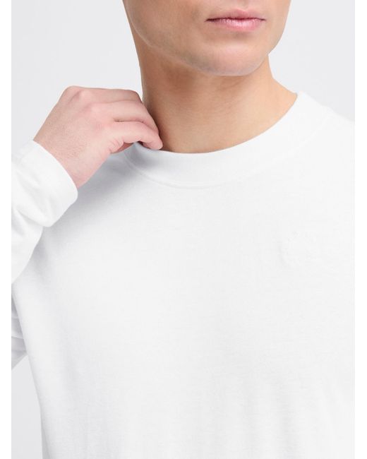 Solid Langarmshirt Sdodatten in White für Herren