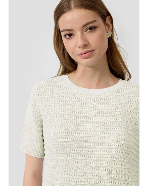 QS White Strickpullover