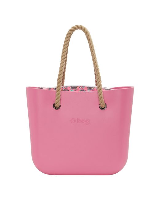 O bag Pink Shopper Tasche Wasserabweisend, Mit Innentasche