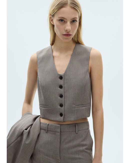 Mango Gray Anzugweste 'Bowery2'