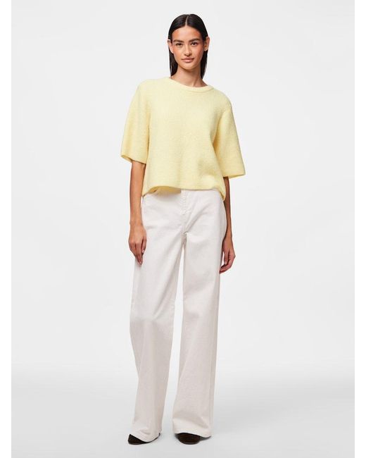 Pieces Yellow Pullover Pcsilly
