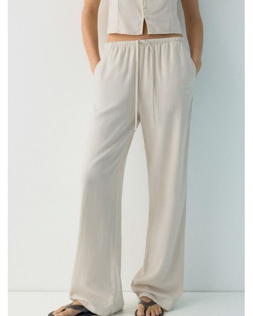 Pull&Bear White Hose Pacific