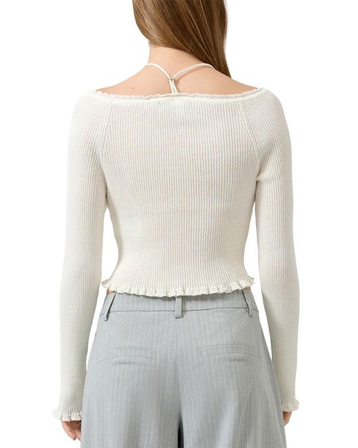 QS White Strickpullover