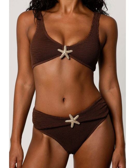 Moda Minx Brown Bikinitop