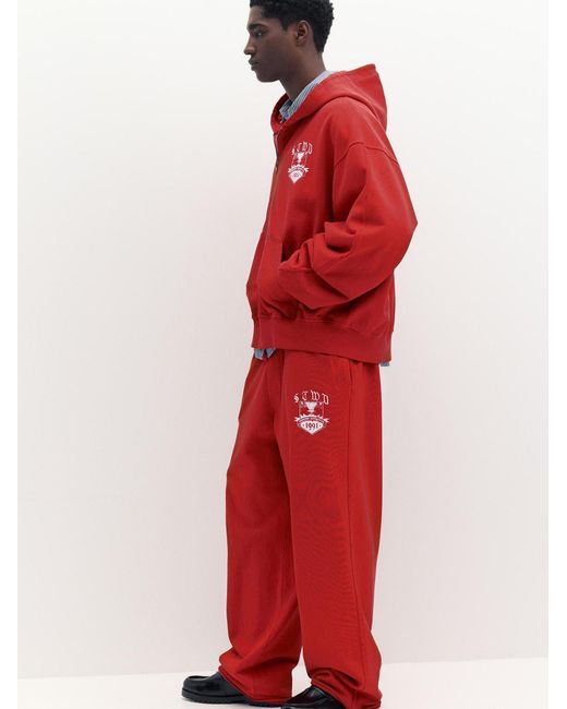 Pull&Bear Hose Varsity Stwd in Red für Herren