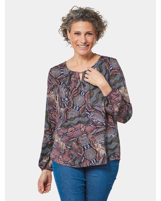 Goldner Purple Bluse