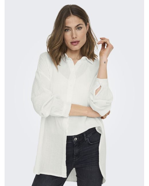 ONLY White Bluse Onlthyra
