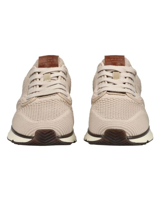 Gant Leder/Mesh Sneaker in Natural für Herren
