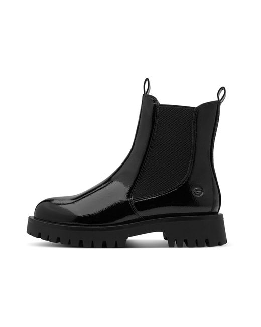 Tamaris Black Chelsea Boots