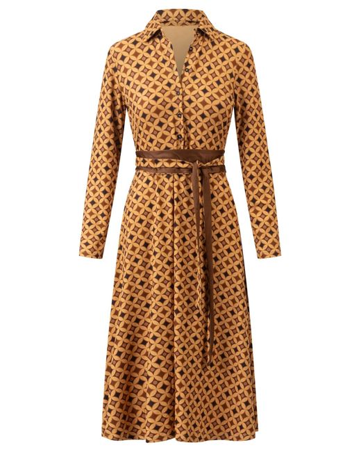 Kraimod Brown Blusenkleid