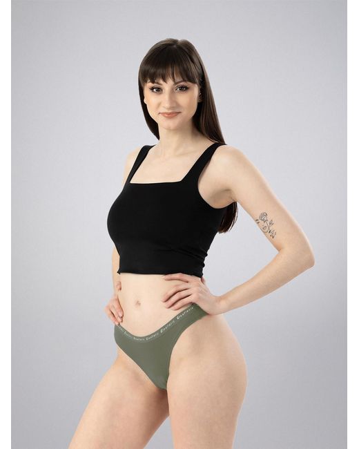 LEAFLETIC Green Slip Mid Rise Brazilian