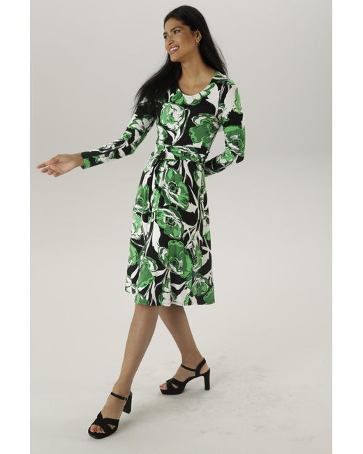 Aniston SELECTED Green Kleid