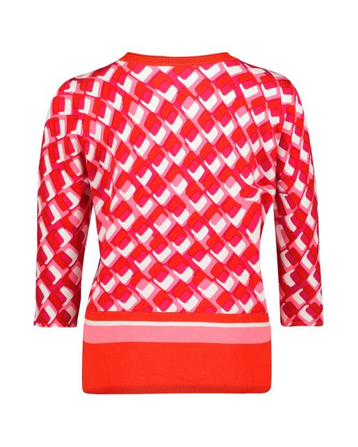 Betty Barclay Red Basic-Strickpullover Mit Print