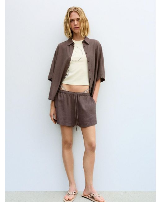 Pull&Bear Brown Bluse