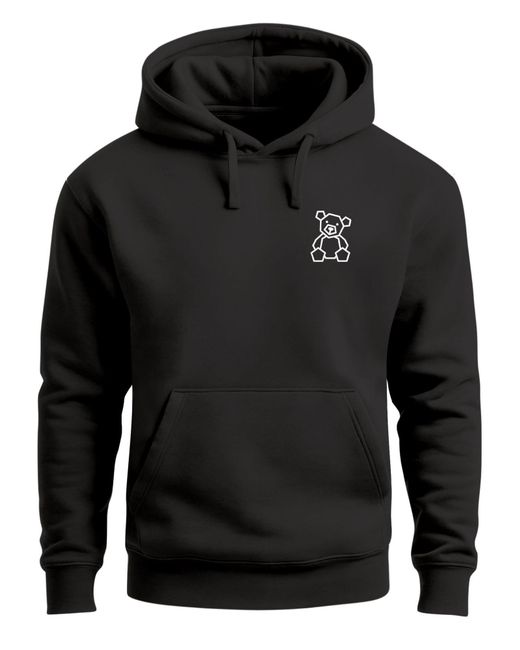 Neverless Sweatshirt Teddy Polygon in Black für Herren