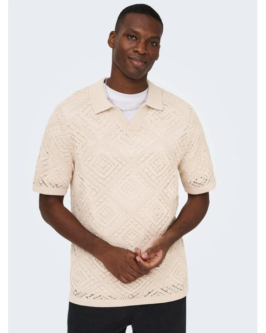 Only & Sons Pullover Onskolmar in Natural für Herren