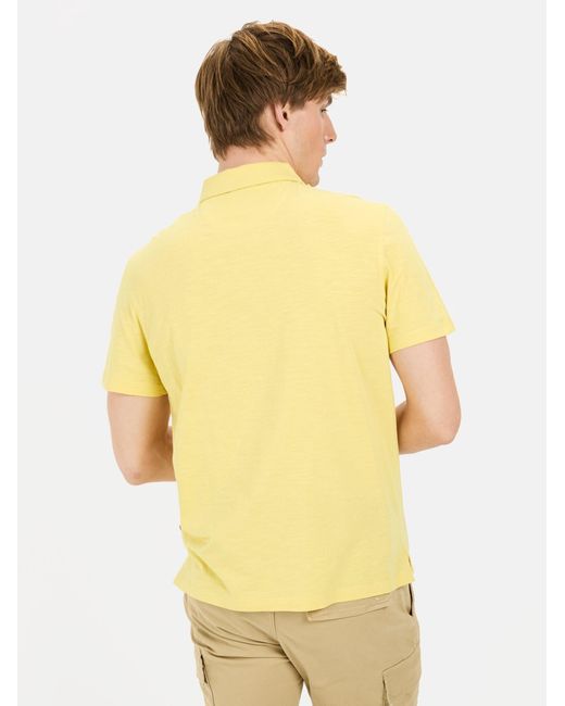 Camel Active Kurzarm Poloshirt Aus Organic Cotton in Yellow für Herren