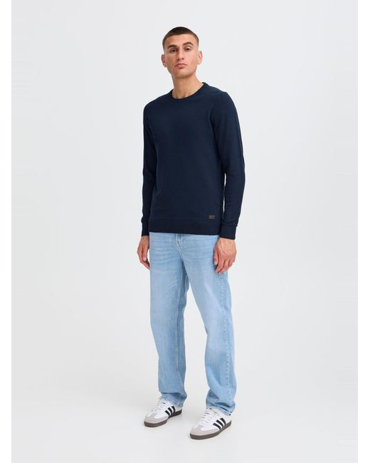 Solid Strickpullover Sdakant in Blue für Herren