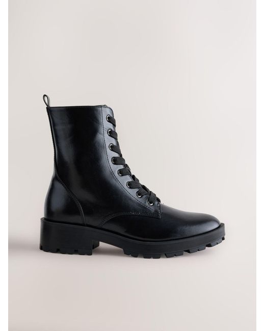 Next Black Schnürstiefelette