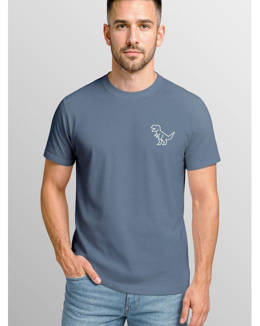 Neverless Shirt Polygon T-Rex in Blue für Herren