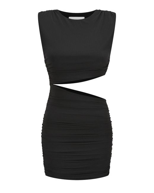 Nicowa Black Jersey-Mini-Kleid Adowia