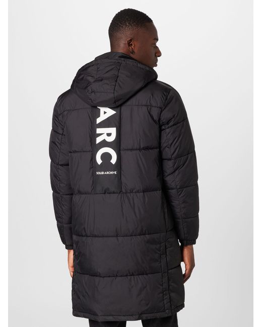 Solid Wintermantel 'callen' in Black für Herren