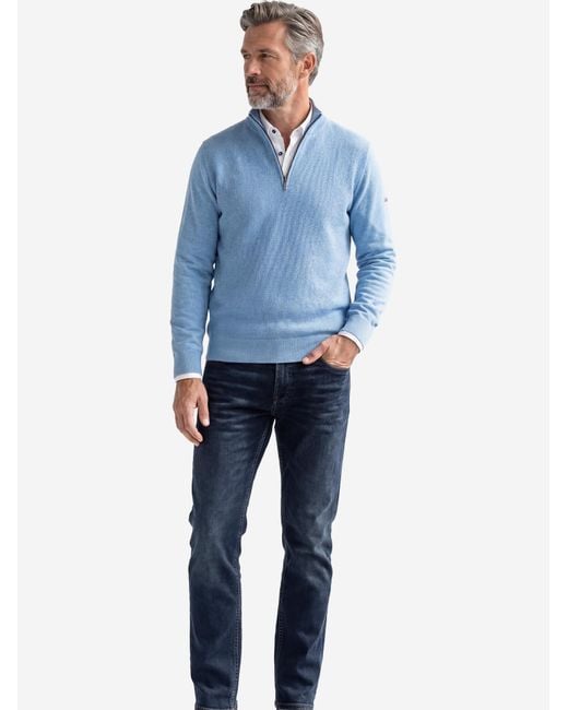 Redmond Pullover Basic in Blue für Herren