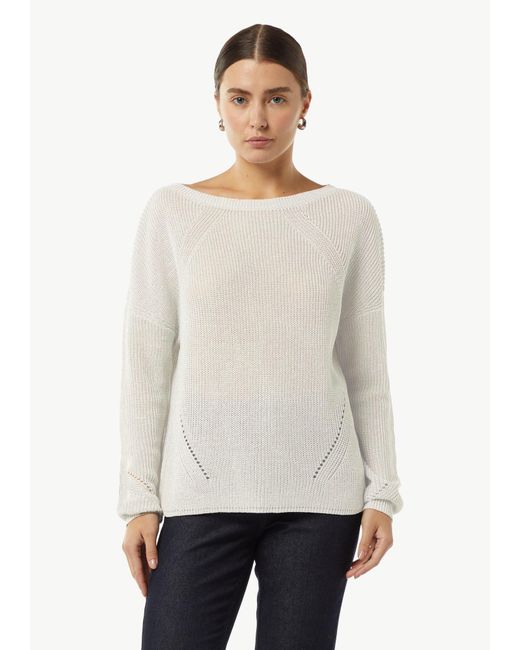 Comma, White Pullover