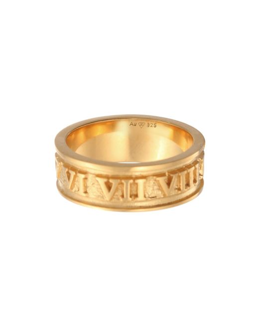 Kuzzoi Ring Zahlen in Metallic für Herren
