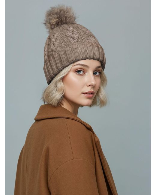 Neverless Brown Mütze Jule