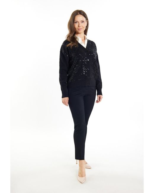 usha BLACK LABEL Black Strickjacke 'Nowless'